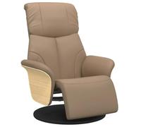 vidaXL Fauteuil inclinable avec Repose-Pieds Cappuccino Similicuir