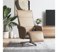 vidaXL Fauteuil inclinable avec repose-pieds cappuccino similicuir Marron G