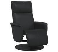vidaXL Fauteuil Inclinable avec Repose-Pieds, Chaise de Relaxation avec Dossier, Siège avec Accoudoirs Salon, Moderne, Noir Similicuir