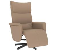 vidaXL Fauteuil inclinable de relaxation avec repose-pieds et accoudoirs Cappuccino similicuir