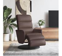 vidaXL Fauteuil inclinable avec repose-pieds marron similicuir