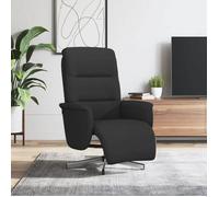 vidaXL Fauteuil inclinable avec repose-pieds noir tissu 356563