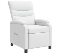 vidaXL Fauteuil inclinable Blanc Simili Cuir