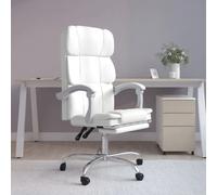 vidaXL Fauteuil inclinable Blanc Similicuir