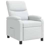 vidaXL Fauteuil inclinable Blanc Tissu
