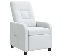 vidaXL Fauteuil inclinable Blanc Tissu