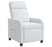vidaXL Fauteuil inclinable Blanc Tissu