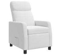 vidaXL Fauteuil inclinable Blanc Tissu