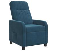 vidaXL Fauteuil inclinable Bleu Velours (V)