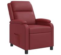 vidaXL Fauteuil inclinable Bordeaux Simili Cuir