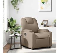 vidaXL Fauteuil Inclinable, Chaise de Relaxation avec Porte-gobelets, Siège avec Dossier et Accoudoirs Salle de Séjour, Moderne, Cappuccino Similicuir