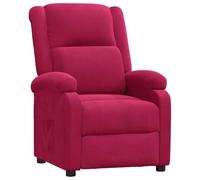vidaXL Fauteuil inclinable rouge bordeaux velours