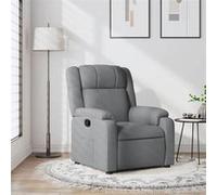 vidaXL Fauteuil inclinable Gris clair Tissu