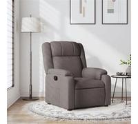 vidaXL Fauteuil Inclinable, Chaise avec Repose-pieds, Siège avec Dossier et Accoudoirs, Meuble de Salle de Séjour, Moderne, 373544 Gris G
