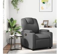 vidaXL Fauteuil Inclinable, Chaise de Relaxation avec Accoudoirs, Siège avec Dossier, Fauteuil TV de Salon, Moderne, Gris 3205542