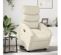 Fauteuil inclinable Crème Similicuir - vidaXL