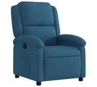 vidaXL Fauteuil Inclinable, Chaise de Relaxation avec Dossier et Repose-Pied, Siège Inclinable, Fauteuil TV de Salon, Moderne, Bleu Velours