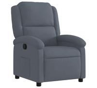 vidaXL Fauteuil Inclinable, Chaise de Relaxation avec Dossier et Repose-Pied, Siège Inclinable, Fauteuil TV de Salon, Moderne, Gris Foncé Velours