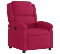 vidaXL Fauteuil Inclinable, Chaise de Relaxation avec Dossier et Repose-Pied, Siège Inclinable, Fauteuil TV de Salon, Moderne, Rouge Bordeaux Velours