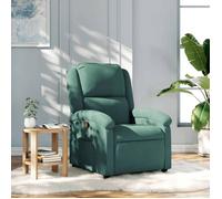 vidaXL Fauteuil Inclinable, Chaise de Relaxation avec Dossier et Repose-Pied, Siège Inclinable, Fauteuil TV de Salon, Moderne, Vert Foncé Velours