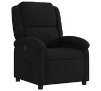 vidaXL Fauteuil Inclinable, Chaise de Relaxation avec Dossier et Repose-Pied, Siège Inclinable, Fauteuil TV de Salon, Moderne, Noir Velours