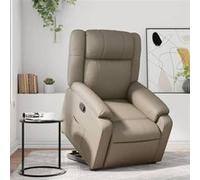 vidaXL Fauteuil Inclinable, Chaise de Relaxation avec Dossier, Siège avec Accoudoirs, Fauteuil TV de Salon, Moderne, 3205156 Beige G
