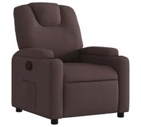 vidaXL Fauteuil Inclinable, Chaise de Relaxation avec Dossier, Siège avec Accoudoirs Rembourrés Salle de Séjour, Moderne, Marron Foncé Tissu