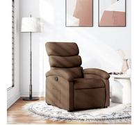 vidaXL Fauteuil Inclinable, Chaise de Relaxation avec Dossier, Siège avec Repose-pied, Fauteuil TV de Salon, Moderne, Marron 371693