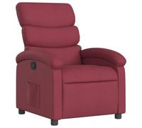 vidaXL Fauteuil Inclinable, Chaise de Relaxation avec Dossier, Siège avec Repose-Pied, Fauteuil TV de Salon, Moderne, Rouge Bordeaux Tissu