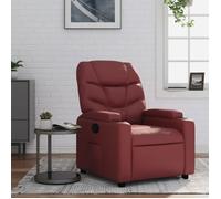 vidaXL Fauteuil inclinable en similicuir rouge bordeaux