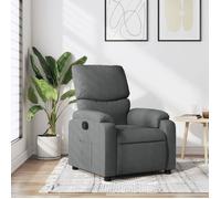 vidaXL Fauteuil inclinable 373411 – repose-pieds, accoudoirs, tissu gris foncé