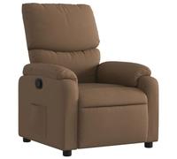 vidaXL Fauteuil Inclinable, Chaise de Relaxation avec Repose-Pieds, Siège avec Dossier et Accoudoirs Salle de Séjour, Moderne, Marron Tissu