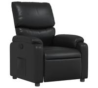 vidaXL Fauteuil Inclinable, Chaise de Relaxation avec Repose-Pieds, Siège avec Dossier et Accoudoirs Salle de Séjour, Moderne, Noir Similicuir