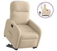 vidaXL Sta-op-stoel verstelbaar stof crÃmekleurig3302980 Blanc G