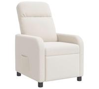 vidaXL Fauteuil inclinable Crème Bouclé