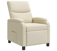 vidaXL Fauteuil inclinable Crème Simili Cuir