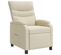 vidaXL Fauteuil inclinable Crème Simili Cuir