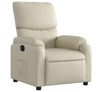 vidaXL Fauteuil inclinable Crème Similicuir