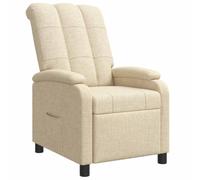 vidaXL Fauteuil inclinable Crème Tissu