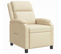 vidaXL Fauteuil inclinable Crème Tissu
