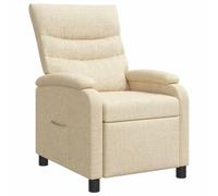 vidaXL Fauteuil inclinable Crème Tissu