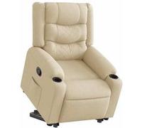 vidaXL Fauteuil inclinable Crème Tissu 3310266 Beige G
