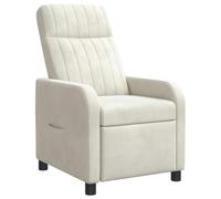 vidaXL Fauteuil inclinable Crème Velours (V)