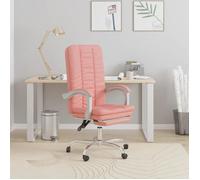 vidaXL Fauteuil inclinable de bureau Rose Similicuir