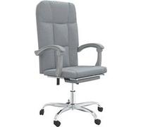 vidaXL Fauteuil inclinable de bureau Gris clair Tissu G