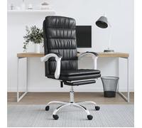 vidaXL Fauteuil inclinable de bureau Noir Similicuir