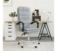 vidaXL Fauteuil inclinable de bureau Gris clair Tissu
