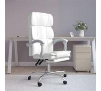 vidaXL Fauteuil inclinable Blanc Similicuir