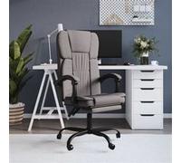 VidaXL Fauteuil de bureau inclinable - Taupe