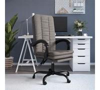 vidaXL Fauteuil inclinable de bureau Taupe Tissu G